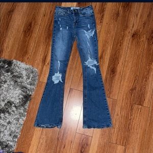 Bootcut blue flare jeans